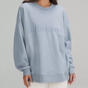 Lululemon perfectly oversized logo sweatshirt chambray Size 8